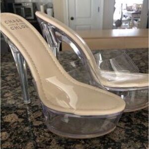 Clear 🤍 Sexy Platform high heeled Stilettos